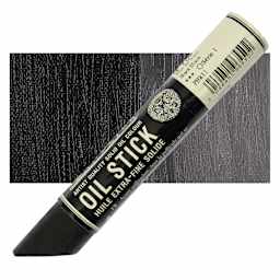 Sennelier Artists' Oil Stick - Mars Black stick and swatch