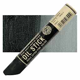 Sennelier Artists' Oil Stick - Perylene Black stick and swatch