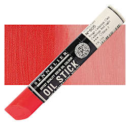Sennelier Artists' Oil Stick - Cadmium Red Light 38 ml stick and swatch