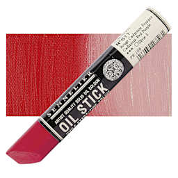 Sennelier Artists' Oil Stick - Cadmium Red Purple 38 ml stick and swatch