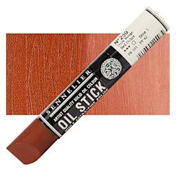 Sennelier Artists' Oil Stick - Red Ochre 38 ml stick and swatch