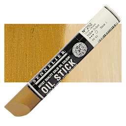Sennelier Artists' Oil Stick - Yellow Ochre 38 ml stick and swatch
