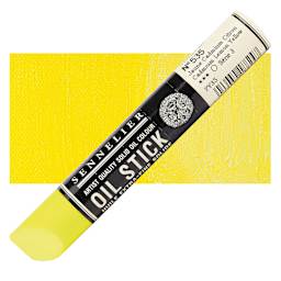 Sennelier Artists' Oil Stick - Cadmium Lemon Yellow 38 ml stick and swatch