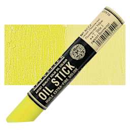Sennelier Artists' Oil Stick - Fluorescent Yellow stick and swatch