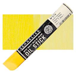 Sennelier Artists' Oil Stick - Primary Yellow 38 ml stick and swatch
