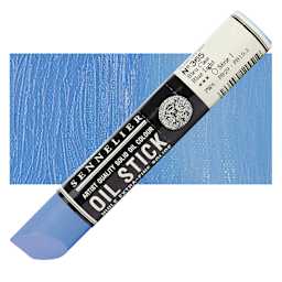Sennelier Artists' Oil Stick - Light Blue 38 ml stick and swatch