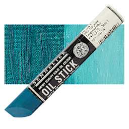 Sennelier Artists' Oil Stick - Turquoise Blue 38 ml stick and swatch