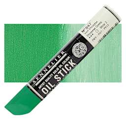Sennelier Artists' Oil Stick - Emerald Green 38 ml stick and swatch