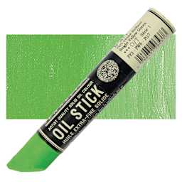 Sennelier Artists' Oil Stick - Bright Yellow Green stick and swatch