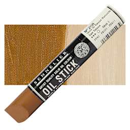 Sennelier Artists' Oil Stick - Raw Sienna 38 ml stick and swatch