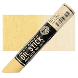 Sennelier Artists' Oil Stick - Pale Ochre stick and swatch