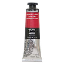 Sennelier Artists' Extra Fine Oil Paint - Cinnabar Red, 40 ml tube