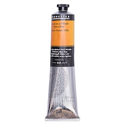 Sennelier Artists' Extra Fine Oil Paint - 200 ml Cadmium Yellow Deep tube shown upright
