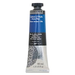 Sennelier Artists' Extra Fine Oil Paint - Cobalt Blue 40 ml tube shown upright