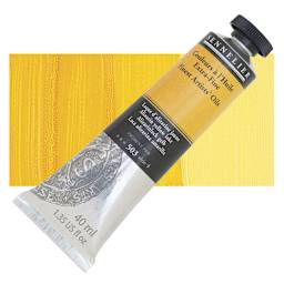 Sennelier Artists' Extra Fine Oil Paint - Alizarin Yellow Lake, 40 ml tube and swatch