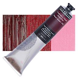 Sennelier Artists' Extra Fine Oil Paint - Alizarin Crimson, 200 ml tube and swatch
