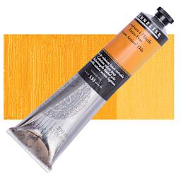 Sennelier Artists' Extra Fine Oil Paint - Cadmium Yellow Deep, 200 ml tube and swatch