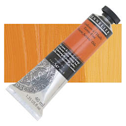 Sennelier Artists' Extra Fine Oil Paint - Cadmium Yellow Orange Hue, 40 ml tube and swatch