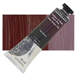 Sennelier Artists' Extra Fine Oil Paint - Caput Mortum, 40 ml tube and swatch