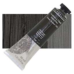 Sennelier Artists' Extra Fine Oil Paint - Carbon Black, 40 ml tube and swatch