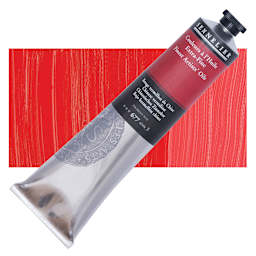 Sennelier Artists' Extra Fine Oil Paint - Chinese Vermilion, 200 ml tube and swatch