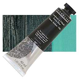 Sennelier Artists' Extra Fine Oil Paint - Chromium Green Deep, 40 ml tube and swatch