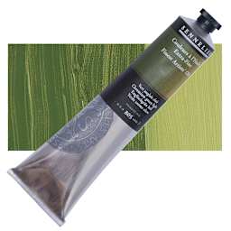 Sennelier Artists' Extra Fine Oil Paint - Chromium Green Light, 200 ml tube and swatch