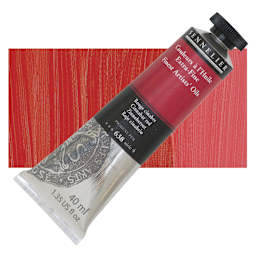 Sennelier Artists' Extra Fine Oil Paint - Cinnabar Red, 40 ml tube and swatch