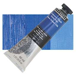 Sennelier Artists' Extra Fine Oil Paint - Cobalt Blue, 40 ml tube and swatch