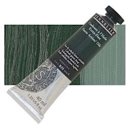Sennelier Artists' Extra Fine Oil Paint - Cobalt Green Deep, 40 ml tube and swatch