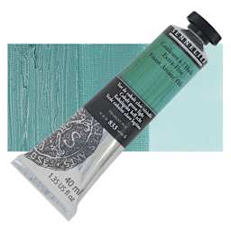 Sennelier Artists' Extra Fine Oil Paint - Cobalt Green Light, 40 ml tube and swatch