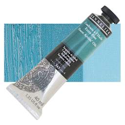 Sennelier Artists' Extra Fine Oil Paint - Cobalt Turquoise, 40 ml tube and swatch