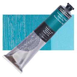 Sennelier Artists' Extra Fine Oil Paint - Cobalt Turquoise, 200 ml tube and swatch