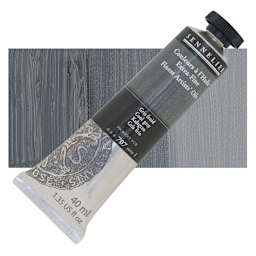 Sennelier Artists' Extra Fine Oil Paint - Cool Gray, 40 ml tube and swatch