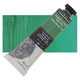 Sennelier Artists' Extra Fine Oil Paint - Emerald Green, 40 ml tube and swatch