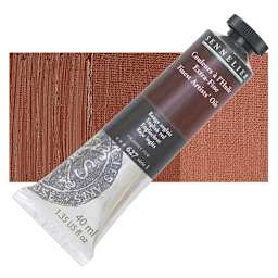 Sennelier Artists' Extra Fine Oil Paint - English Red, 40 ml tube and swatch