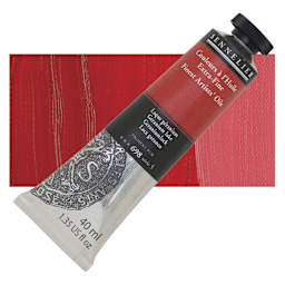 Sennelier Artists' Extra Fine Oil Paint - Geranium Lake, 40 ml tube and swatch