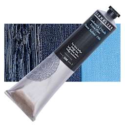 Sennelier Artists' Extra Fine Oil Paint - Indigo Hue, 200 ml tube and swatch