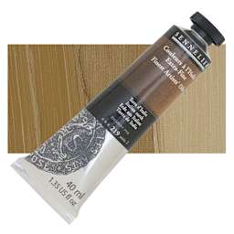 Sennelier Artists' Extra Fine Oil Paint - Italian Earth, 40 ml tube and swatch