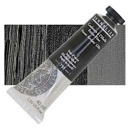 Sennelier Artists' Extra Fine Oil Paint - Ivory Black, 40 ml tube and swatch