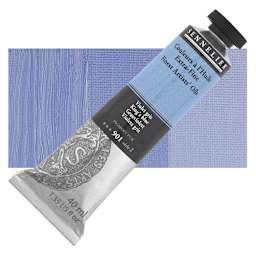 Sennelier Artists' Extra Fine Oil Paint - King's Blue, 40 ml tube and swatch