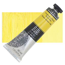 Sennelier Artists' Extra Fine Oil Paint - Lemon Yellow, 40 ml tube and swatch