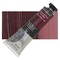Sennelier Artists' Extra Fine Oil Paint - Madder Lake Deep, 40 ml tube and swatch