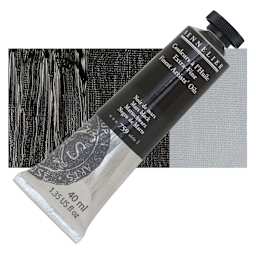 Sennelier Artists' Extra Fine Oil Paint - Mars Black, 40 ml tube and swatch