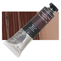 Sennelier Artists' Extra Fine Oil Paint - Mars Red, 40 ml tube and swatch