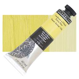 Sennelier Artists' Extra Fine Oil Paint - Nickel Yellow, 40 ml tube and swatch