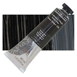 Sennelier Artists' Extra Fine Oil Paint - Peach Black, 40 ml tube and swatch
