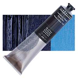 Sennelier Artists' Extra Fine Oil Paint - Prussian Blue, 200 ml tube and swatch