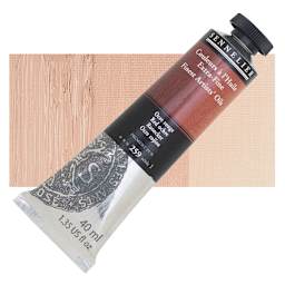 Sennelier Artists' Extra Fine Oil Paint - Red Ochre, 40 ml tube and swatch