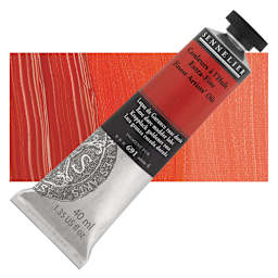 Sennelier Artists' Extra Fine Oil Paint - Rose Dore Madder Lake, 40 ml tube and swatch